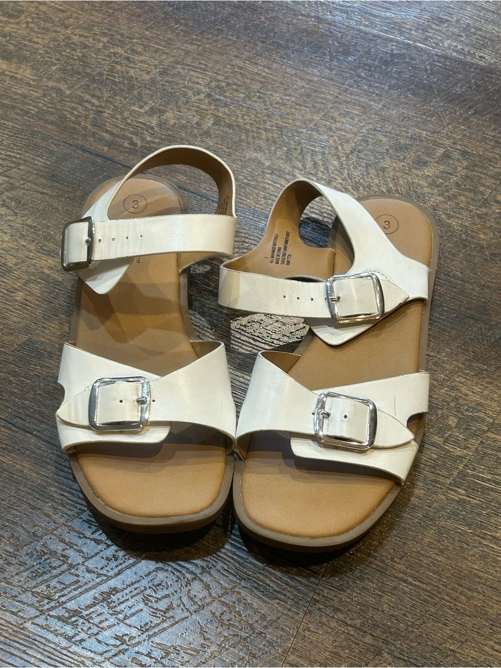 Cat & Jack White Double Buckle Kids Sandals